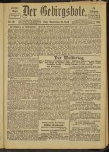 Der Gebirgsbote, 1917, nr 46 [26.04]