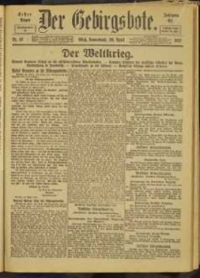 Der Gebirgsbote, 1917, nr 47 [28.04]