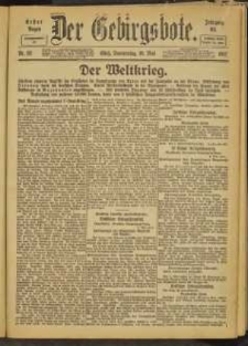 Der Gebirgsbote, 1917, nr 52 [10.05]