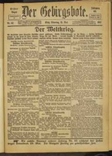 Der Gebirgsbote, 1917, nr 54 [15.05]