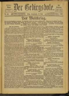 Der Gebirgsbote, 1917, nr 55 [19.05]
