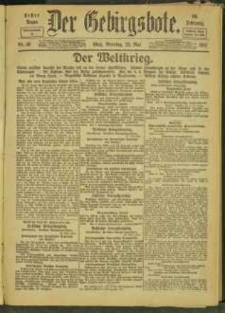 Der Gebirgsbote, 1917, nr 56 [22.05]