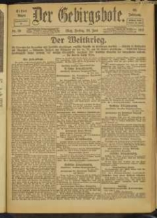 Der Gebirgsbote, 1917, nr 70 [29.06]