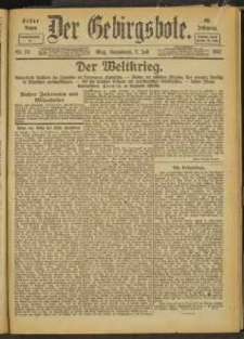 Der Gebirgsbote, 1917, nr 73 [7.07]