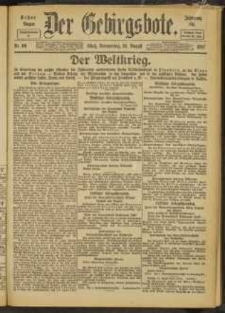 Der Gebirgsbote, 1917, nr 90 [16.08]