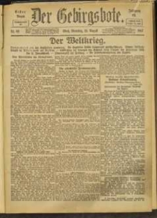 Der Gebirgsbote, 1917, nr 92 [21.08]