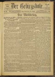 Der Gebirgsbote, 1917, nr 93 [23.08]