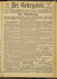Der Gebirgsbote, 1917, nr 94 [25.08]