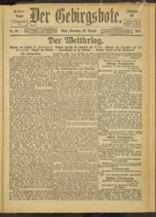 Der Gebirgsbote, 1917, nr 95 [28.08]