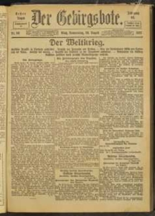 Der Gebirgsbote, 1917, nr 96 [30.08]