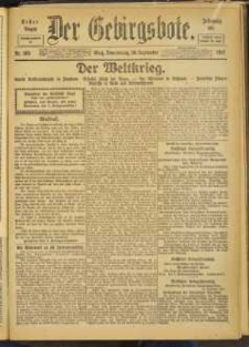 Der Gebirgsbote, 1917, nr 105 [20.09]