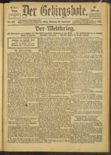 Der Gebirgsbote, 1917, nr 107 [25.09]