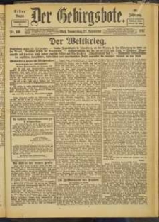 Der Gebirgsbote, 1917, nr 108 [27.08]