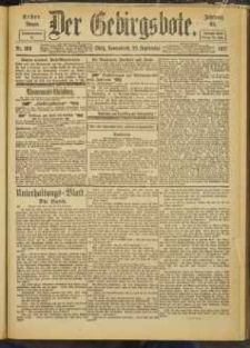 Der Gebirgsbote, 1917, nr 109 [29.09]