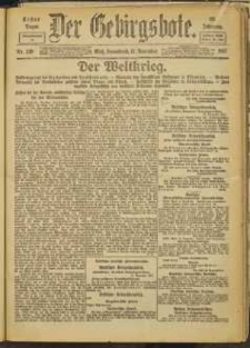 Der Gebirgsbote, 1917, nr 129 [17.11]