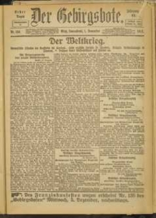 Der Gebirgsbote, 1917, nr 134 [1.12]