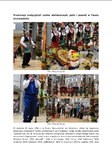 Prezentacja tradycyjnych stołów wielkanocnych, palm i pisanek w Pasażu Grunwaldzkim [Dokument elektroniczny]