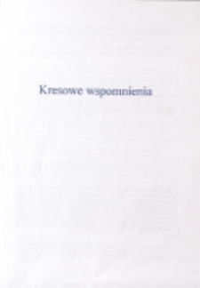 Kresowe wspomnienia