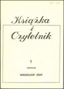 Książka i Czytelnik, 1988, nr 1