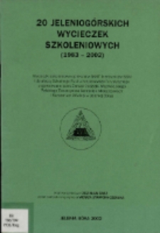 20 jeleniogórskich wycieczek szkoleniowych (1983-2002) ; wycieczki szkoleniowe opiekunów SKKT, kierowników SSM i działaczy szkolnego ruchu krajoznawczo-turystycznego organizowane przez Zarząd Oddziału Wojewódzkiego PTSM i Kuratorium Oświaty w Jeleniej Górze [Dokument elektroniczny]