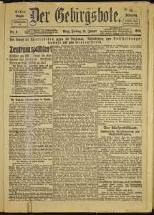 Der Gebirgsbote, 1919, nr 3 [10.01]
