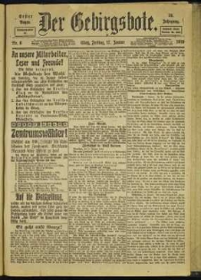 Der Gebirgsbote, 1919, nr 6 [17.01]