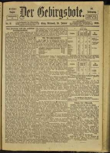 Der Gebirgsbote, 1919, nr 11 [29.01]