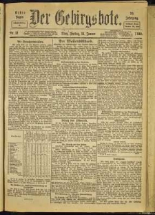 Der Gebirgsbote, 1919, nr 12 [31.01]