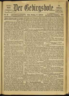 Der Gebirgsbote, 1919, nr 19 [17.0]