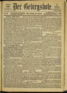 Der Gebirgsbote, 1919, nr 22 [24.02]