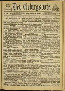 Der Gebirgsbote, 1919, nr 24 [28.02]