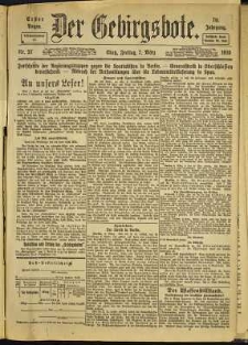 Der Gebirgsbote, 1919, nr 27 [7.03]