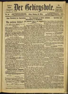 Der Gebirgsbote, 1919, nr 28 [10.03]