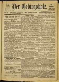 Der Gebirgsbote, 1919, nr 30 [14.03]
