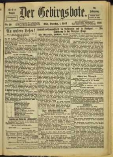Der Gebirgsbote, 1919, nr 38 [1.04]