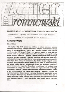 Kurier Kromnowski. Miesięcznik Sołectwa Kromnów, 2016, nr 5 (110)
