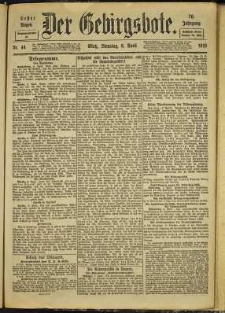 Der Gebirgsbote, 1919, nr 44 [8.04]
