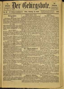 Der Gebirgsbote, 1919, nr 50 [15.04]