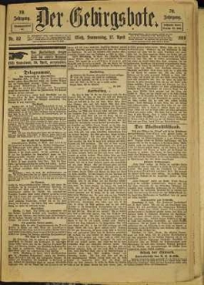 Der Gebirgsbote, 1919, nr 52 [17.04]