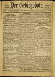 Der Gebirgsbote, 1919, nr 55 [23.04]