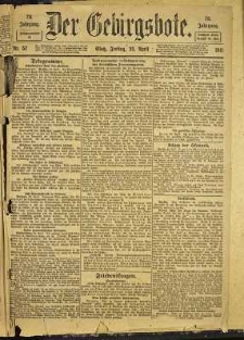 Der Gebirgsbote, 1919, nr 57 [25.04]