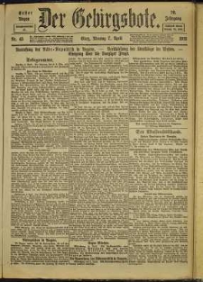 Der Gebirgsbote, 1919, nr 43 [7.04]