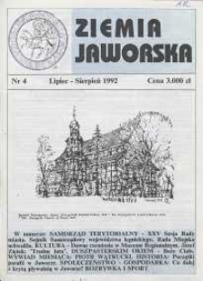 Ziemia Jaworska : miesięcznik samorządowy Ziemi Jaworskiej, 1992, nr 4