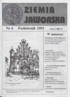 Ziemia Jaworska : miesięcznik samorządowy Ziemi Jaworskiej, 1992, nr 6