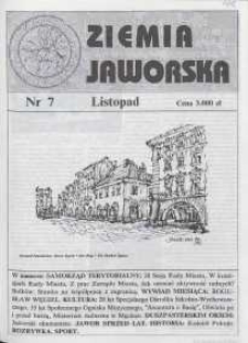 Ziemia Jaworska : miesięcznik samorządowy Ziemi Jaworskiej, 1992, nr 7