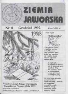 Ziemia Jaworska : miesięcznik samorządowy Ziemi Jaworskiej, 1992, nr 8