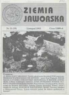 Ziemia Jaworska : miesięcznik samorządowy Ziemi Jaworskiej, 1993, nr 11