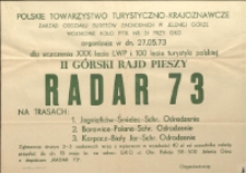 II Górski Rajd Pieszy "Radar 73" [Dokument życia społeczmego]