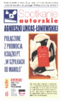Spotkanie autorskie Agnieszki Lingas-Łoniewskiej [Dokument życia społecznego]