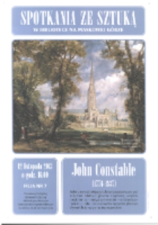 Spotkania ze sztuką w bibliotece - John Constable (1776-1837) [Dokument życia społecznego]